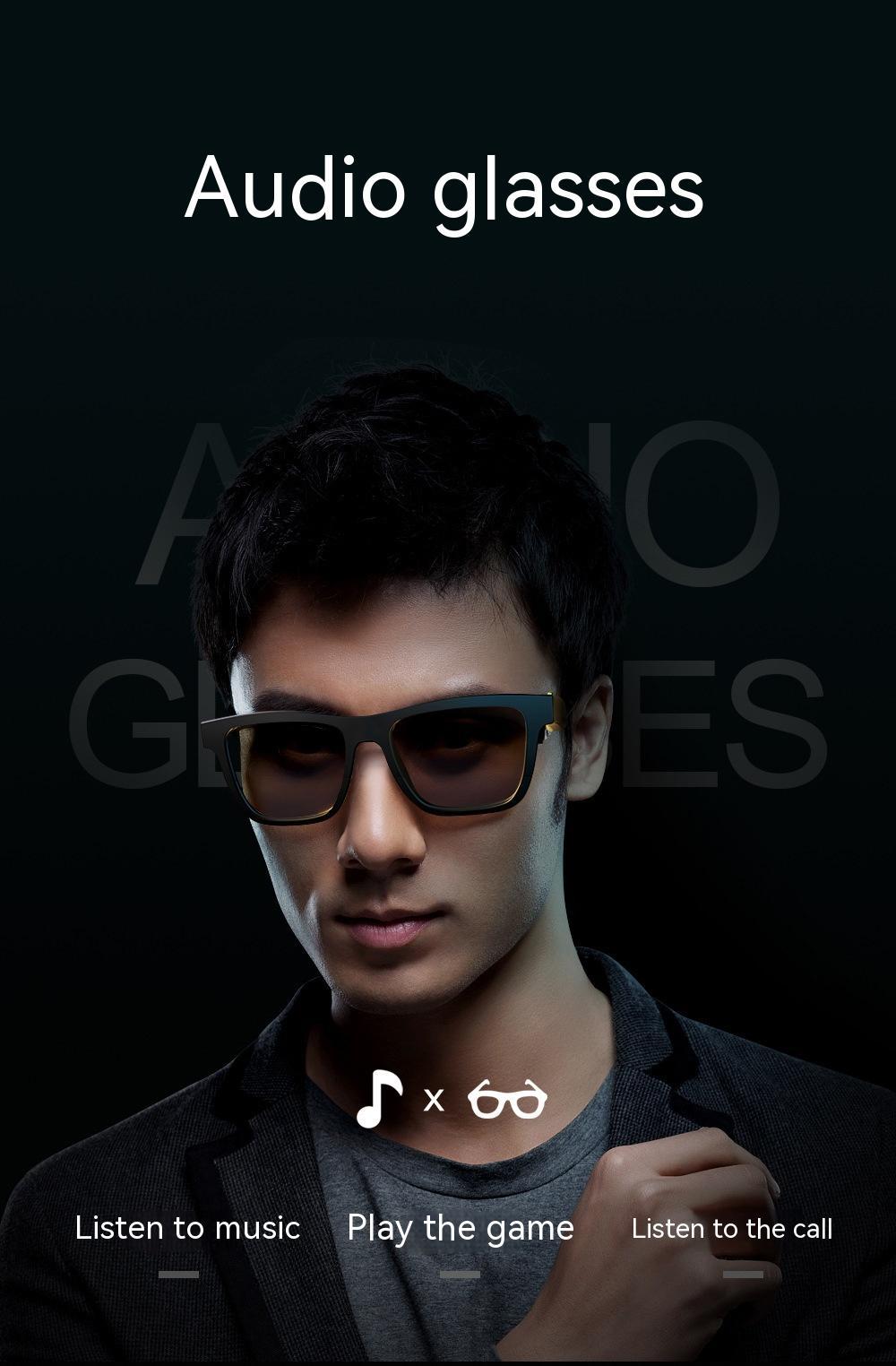 New Smart Bluetooth Glasses Wireless Real-Time AI Translation